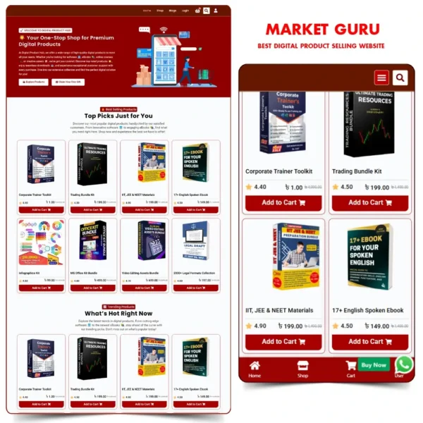Premium Digital Product Website